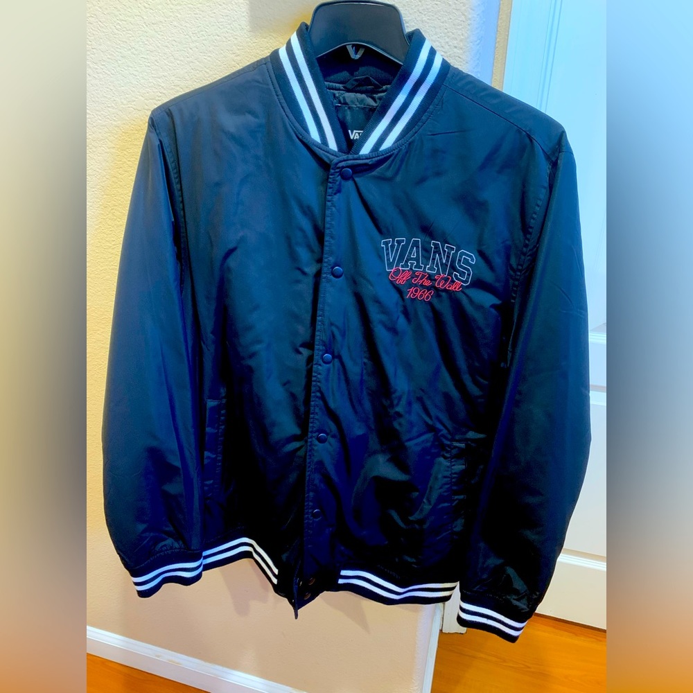 VANS 66 Champs Varsity Jacket Red Rose size Large NWT